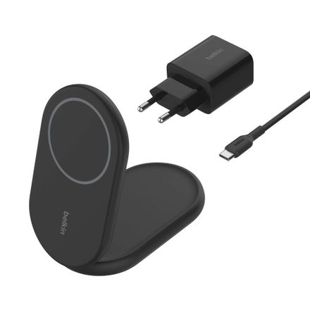 Belkin Boost Charge Magnetic Wireless Charger with Qi2 15W + 20W Charger - Black