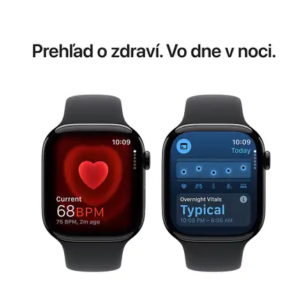 Apple Watch Series 10 GPS 46mm Jet Black Aluminium Case with Black Sport Band - M/L