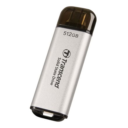Transcend SSD 512GB ESD300 USB 3.2 Gen 2x1 - Silver