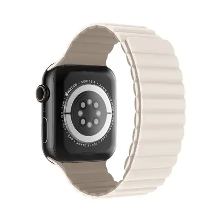 Devia remienok Nature Silicone Magnetic Watch Band 40/41/42mm - Stardust White