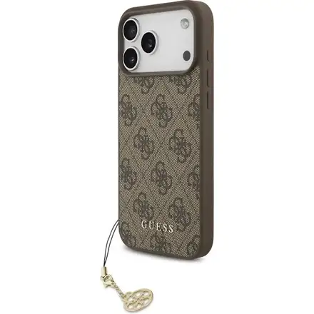 Guess 4G Charm MagSafe kryt iPhone 17 Pro Max hnedý