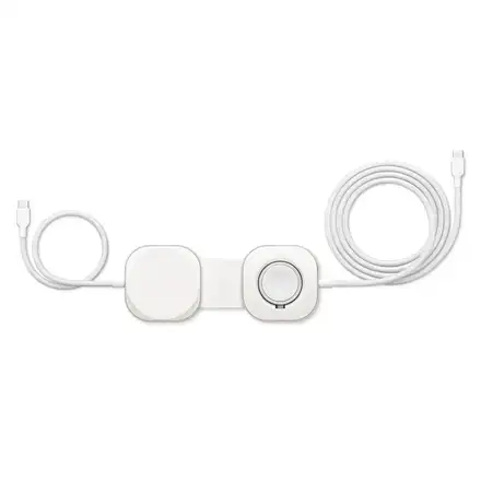 ZENS Pro 3 USB C - C cable 1,5 m 240W Qi2 charger+ Watch White