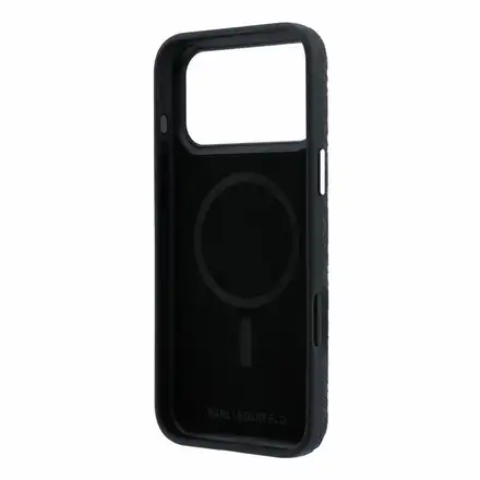 Karl Lagerfeld PU Grained Allover Semi Wrap Magsafe kryt iPhone 18 Pro čierna
