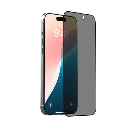 Devia ochranné sklo Van Series Privacy pre iPhone 16/15 - Black Frame