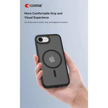 Comma kryt Joy Elegant Magnetic Case pre iPhone 16e/17e - Black
