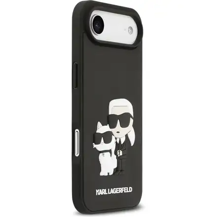 Karl Lagerfeld 3D Rubber Karl and Choupette kryt iPhone Air čierny