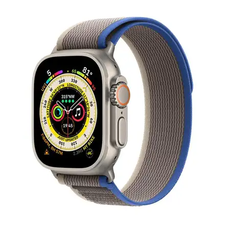 Apple Watch 49mm Blue/Gray Trail Loop - S/M *Rozbalený*