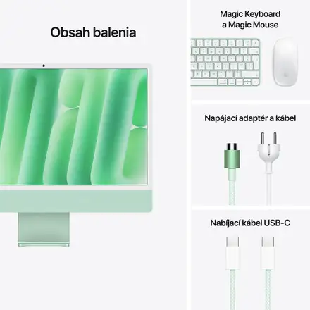 iMac 24" 4.5K Apple M4 8C CPU 8C GPU 16GB 256GB Zelený SK