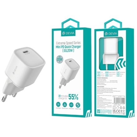 Devia sieťová nabíjačka Extreme Speed Mini PD Quick Charger 20W - White