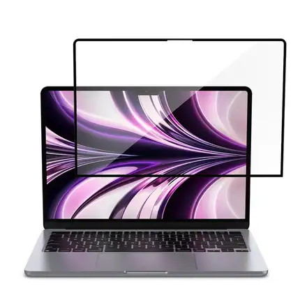Spigen ochranné sklo Glas.tR Slim pre Macbook Air 13" M2/M3/M4 - Black Frame