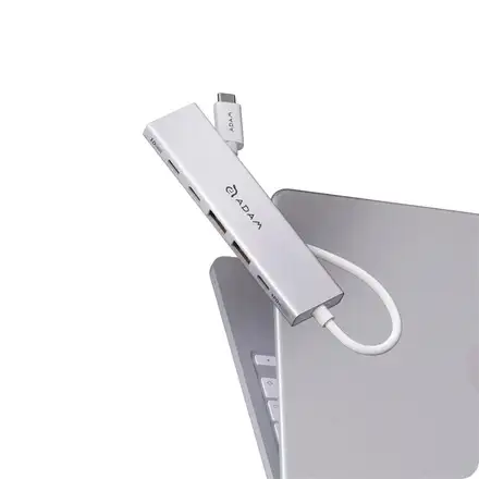 Adam Elements USB-C Hub DE06 6-in-1 - Silver