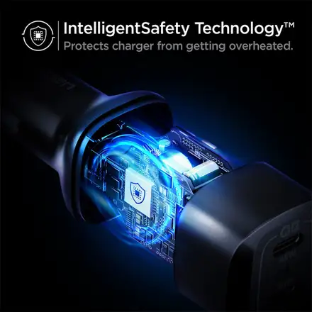 Spigen USB-C Car Charger ArcStation Dual Port 65W - Black