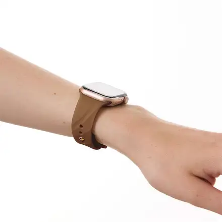 iDeal Soft Swirl Silicone Watch Band 38/40/41/42 S-M Salted Caramel