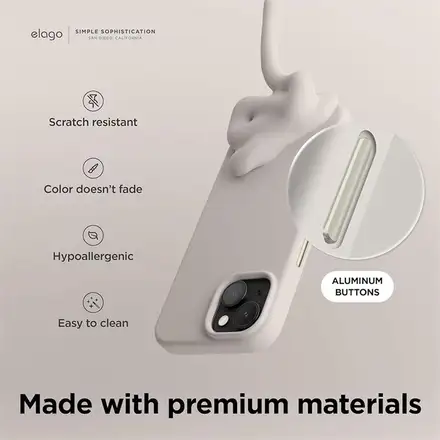 Elago kryt Silicone Case Magsafe pre iPhone 15 - Stone