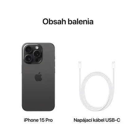 iPhone 15 Pro 128 GB čierny titán *Trieda B*