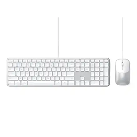 Satechi klávesnica + myš Slim CLX3 Wired Combo - Silver