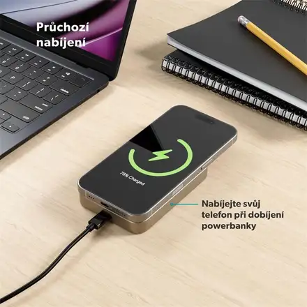 Epico UltraPack Qi2 10000mAh Mag+ bezdrôtová powerbanka EM71b - titanová