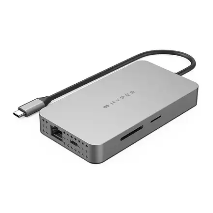 Hyper HyperDrive Dual 4K HDMI 10-in-1 USB-C Hub - Space Gray