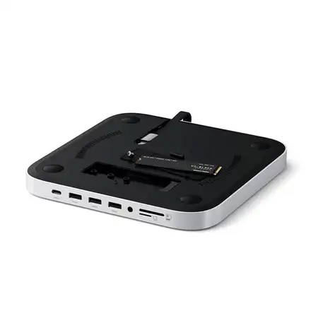 Satechi USB-C Stand & Hub pre Mac Mini/Studio with NVMe SSD enclosure - Silver