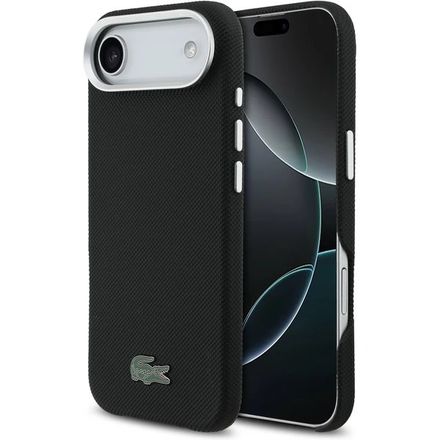 Lacoste Iconic Petit Pique Metal Logo MagSafe kryt iPhone Air čierny