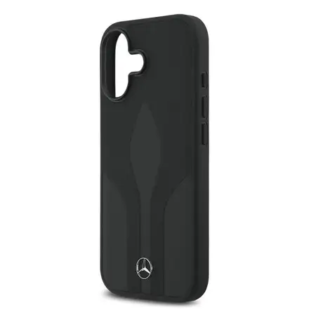 Mercedes Leather The Move MagSafe Zadný Kryt pre iPhone 17 čierny