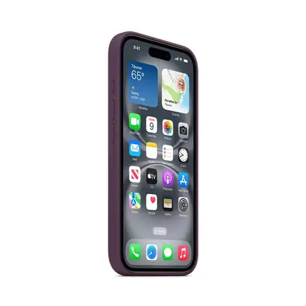 iPhone 16 Silicone Case with MagSafe - Plum