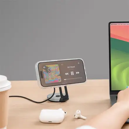 SwitchEasy Orbit Pro Wireless Charging Magnetic Stand Qi2 - Black