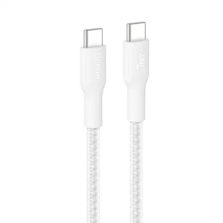 Belkin kábel Boost Charge Pro USB-C to USB-C Braided Cable 240W 3m - White