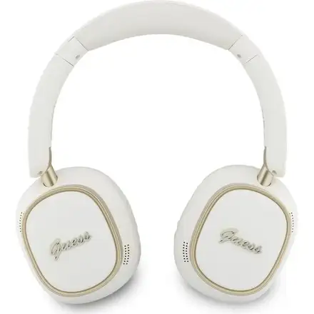 Guess Rectangle Metal Script Logo ENC Bezdrôtové Slúchadlá biele