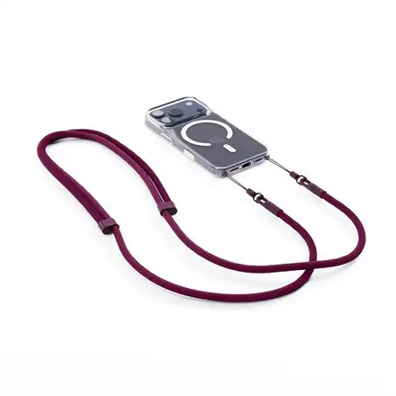 Spello Rope Crossbody Strap - vínová