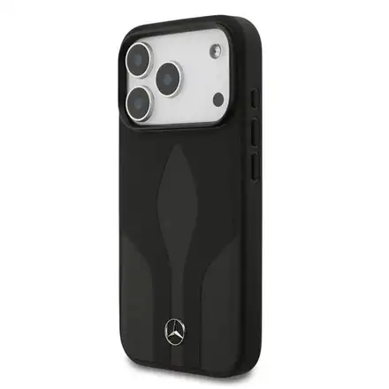 Mercedes Leather The Move MagSafe Zadný Kryt pre iPhone 17 Pro čierny