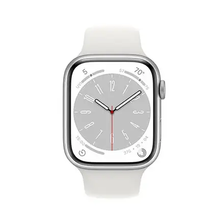 Apple Watch Series 8 GPS 45mm puzdro zo strieborného hliníka *Použitý s DPH - Trieda B*