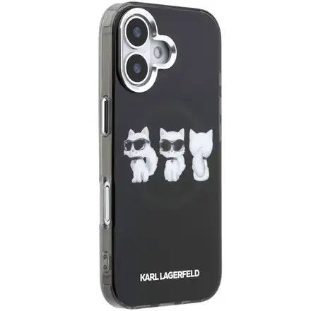 Karl Lagerfeld IML Choupette Trio Watercolor MagSafe kryt iPhone 17 čierny