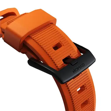 Nomad remienok Rugged Strap pre Apple Watch 44/45/49mm - Ultra Orange/Black Hardware