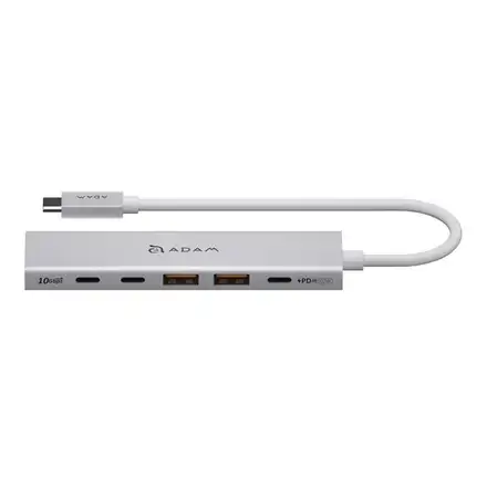 Adam Elements USB-C Hub DE06 6-in-1 - Silver