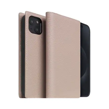 SLG Design puzdro D8 Magsafe Full Grain Leather pre iPhone 15 - Light Cream