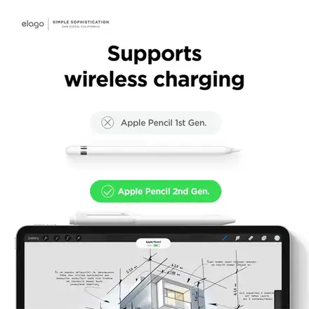 Elago kryt Pencil Clip Case pre Apple Pencil 2nd Gen & Pencil Pro - White