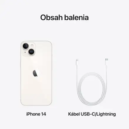 iPhone 14 128 GB hviezdna biela *Použitý s DPH - Trieda B*