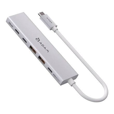 Adam Elements USB-C Hub DE06 6-in-1 - Silver