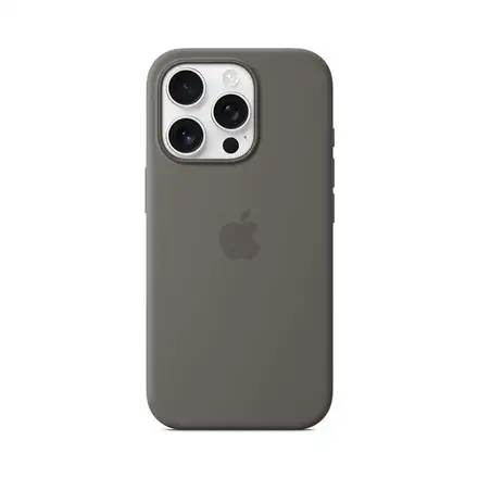 iPhone 16 Pro Silicone Case with MagSafe - Stone Gray