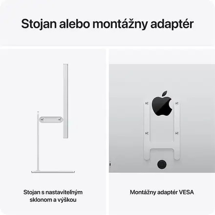Apple Studio Display XDR - Štandardné sklo - Montážny adaptér VESA (bez stojana)