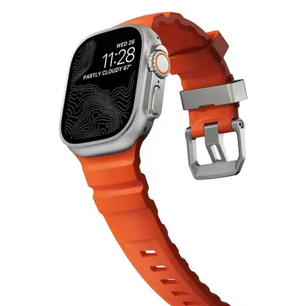 Nomad remienok Rocky Point Band pre Apple Watch 46/49mm - Magma/Natural