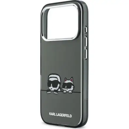 Karl Lagerfeld IML K&CH Heads Logo MagSafe MagSafe kryt iPhone 17 Pro Max čierny