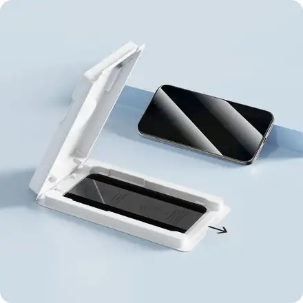 Devia ochranné sklo Van Series Privacy pre iPhone 17 Pro Max - Black Frame