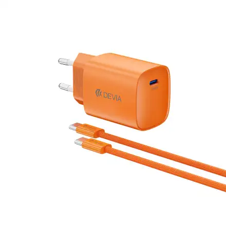 Devia sieťová nabíjačka Ultra6 PD Dynamic Charger 40W (Max 60W) + Cable - Orange