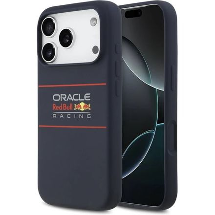 Red Bull Silicone Horizontal Logo MagSafe Zadný Kryt pre iPhone 17 Pro Max modrý