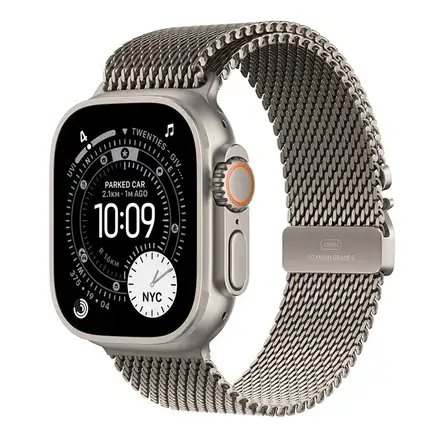 Apple Watch Ultra 3 GPS + Cellular 49mm Prírodný titán s prírodným titánovým milánským ťahom - S *Rozbalený*