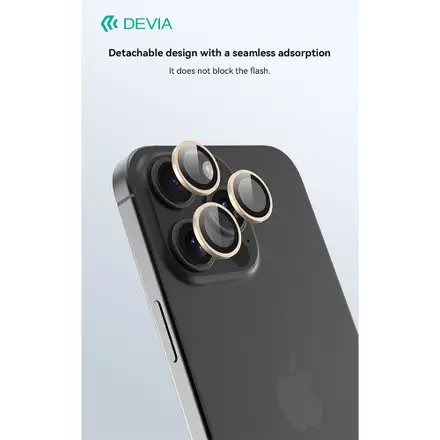 Devia Peak Series Lens Protector pre iPhone 16 Pro/16 Pro Max - Titanium Gray
