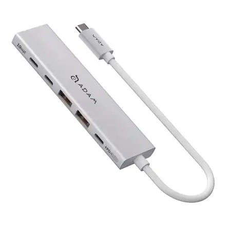 Adam Elements USB-C Hub DE06 6-in-1 - Silver