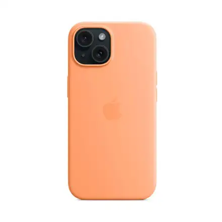 iPhone 15 Silicone Case with MagSafe - Orange Sorbet *Rozbalený*